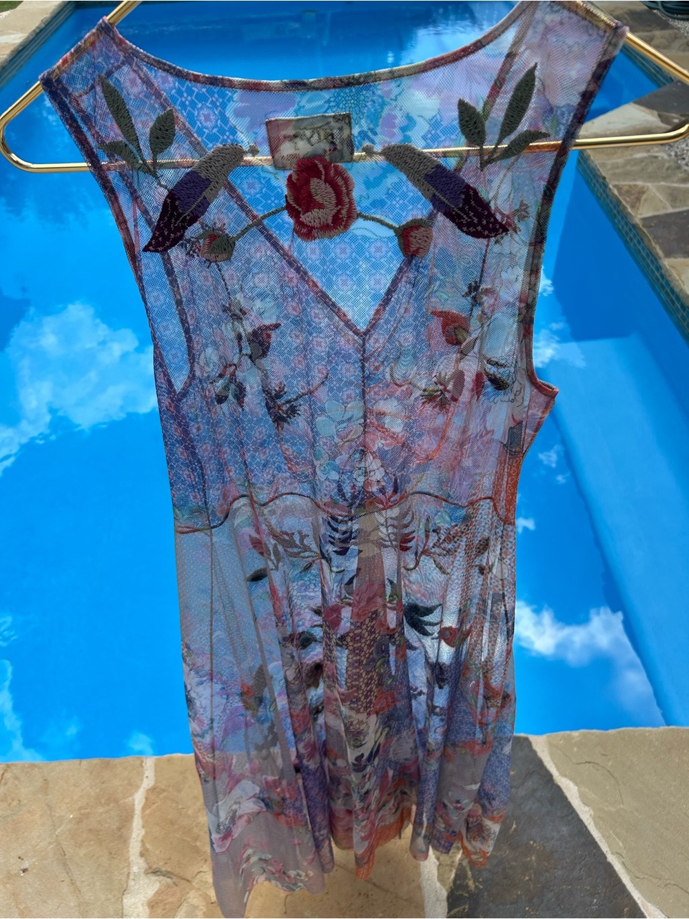 Johnny Was Sheer Floral Dress - Picture 11 of 15